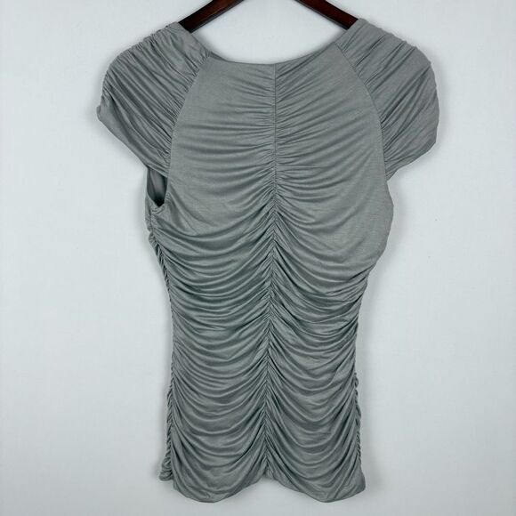 NWT Willie Smith Short Sleeve Slouchy Detailed Shirt - Picture 2 of 4